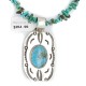 .925 Sterling Silver and Nickel Certified Authentic Handmade Navajo Natural Turquoise Coral Native American Necklace 12810-3-1607-2