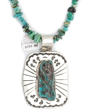 .925 Sterling Silver and Nickel Certified Authentic Handmade Navajo Turquoise Coral Native American Necklace 12812-3-25289