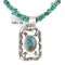 .925 Sterling Silver and Nickel Certified Authentic Navajo Handmade Natural Turquoise Coral Native American Necklace 12810-5-1601
