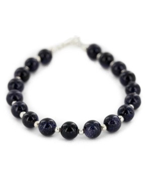 Certified Authentic Navajo Natural Purple Goldstone Native American Bracelet 12945-5