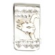 Certified Authentic 12kt Gold Filled and .925 Sterling Silver Bull Skull Handmade Navajo Native American Money Clip 11254