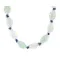 Navajo Native American Green Quartz and Lapis Sterling Silver Necklace Navajo Native American Green Quartz and Lapis Sterling Silver Necklace