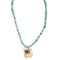 12kt Gold Filled .925 Sterling Silver Wolf Head Handmade Certified Authentic Navajo Natural Turquoise Native American Necklace 24234-6-15857 12kt Gold Filled .925 Sterling Silver Wolf Head Handmade Certified Authentic Navajo Natural Turquoise Native American Necklace 24234-6-15857