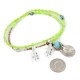 Vintage Style Buffalo Nickel .925 Sterling Silver Certified Authentic Navajo Natural Turquoise Gaspeite Native American Necklace 14343-40-1570