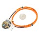 12kt Gold Filled .925 Sterling Silver Gecko Handmade Certified Authentic Navajo Natural Turquoise Carnelian Native American Necklace 14456-15163