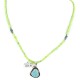 .925 Sterling Silver Handmade Certified Authentic Navajo Turquoise Gaspeite Native American Necklace 14517-9-15771 .925 Sterling Silver Handmade Certified Authentic Navajo Turquoise Gaspeite Native American Necklace 14517-9-15771