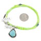 .925 Sterling Silver Handmade Certified Authentic Navajo Turquoise Gaspeite Native American Necklace 14517-9-15771 .925 Sterling Silver Handmade Certified Authentic Navajo Turquoise Gaspeite Native American Necklace 14517-9-15771
