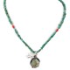 .925 Sterling Silver Certified Authentic Navajo Turquoise Native American Necklace 14882-24-790102