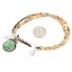 .925 Sterling Silver Certified Authentic Navajo Natural Turquoise and Jasper Native American Necklace 740104-14-1585