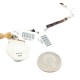 .925 Sterling Silver Certified Authentic Navajo Natural Turquoise and Jasper Native American Necklace 740104-14-1585