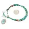 .925 Sterling Silver Handmade Certified Authentic Navajo Natural Turquoise Goldstone Native American Necklace 15065-24-15851
