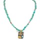 12kt Gold Filled and .925 Sterling Silver Handmade Certified Authentic Storyteller Navajo Turquoise Charoite Native American Necklace 15036-8-15781