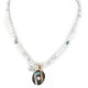 12kt Gold Filled and .925 Sterling Silver Handmade Certified Authentic Navajo Turquoise Howlite Native American Necklace 740100-53-7501003