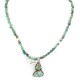 .925 Sterling Silver Certified Authentic Navajo Natural White Buffalo and Turquoise Native American Necklace 14545-24-15781
