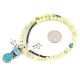 .925 Sterling Silver Certified Authentic Navajo Natural Turquoise Gaspeite Native American Necklace 14297-11-1570