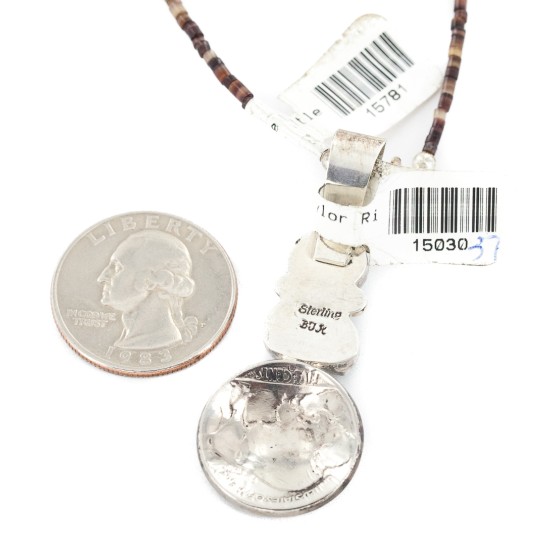 Vintage Style Buffalo Nickel .925 Sterling Silver Certified Authentic Navajo Coral Turquoise Native American Necklace 15030-37-15781 Vintage Style Buffalo Nickel .925 Sterling Silver Certified Authentic Navajo Coral Turquoise Native American Necklace 15030-37-15781