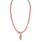 12kt Gold Filled .925 Sterling Silver Storyteller Handmade Certified Authentic Navajo Natural Turquoise Coral Native American Necklace 24252-4-15884-2
