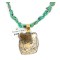 12kt Gold Filled .925 Sterling Silver Wolf Head Handmade Certified Authentic Navajo Natural Turquoise Native American Necklace 24234-6-15857 12kt Gold Filled .925 Sterling Silver Wolf Head Handmade Certified Authentic Navajo Natural Turquoise Native American Necklace 24234-6-15857