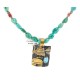 12kt Gold Filled and .925 Sterling Silver Handmade Certified Authentic Storyteller Navajo Turquoise Charoite Native American Necklace 15036-8-15781