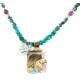 12kt Gold Filled and .925 Sterling Silver Handmade Horse Certified Authentic Navajo Turquoise Quartz Native American Necklace 24149-5-15851 12kt Gold Filled and .925 Sterling Silver Handmade Horse Certified Authentic Navajo Turquoise Quartz Native American Necklace 24149-5-15851