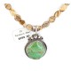 .925 Sterling Silver Certified Authentic Navajo Natural Turquoise and Jasper Native American Necklace 740104-14-1585