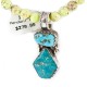 .925 Sterling Silver Certified Authentic Navajo Natural Turquoise Gaspeite Native American Necklace 14297-11-1570