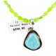 .925 Sterling Silver Handmade Certified Authentic Navajo Turquoise Gaspeite Native American Necklace 14517-9-15771 .925 Sterling Silver Handmade Certified Authentic Navajo Turquoise Gaspeite Native American Necklace 14517-9-15771