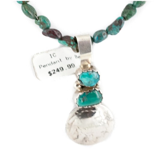 Vintage Style Buffalo Nickel .925 Sterling Silver Certified Authentic Navajo Coral Turquoise Native American Necklace 15030-37-15781 Vintage Style Buffalo Nickel .925 Sterling Silver Certified Authentic Navajo Coral Turquoise Native American Necklace 15030-37-15781