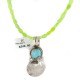 Vintage Style Buffalo Nickel .925 Sterling Silver Certified Authentic Navajo Natural Turquoise Gaspeite Native American Necklace 14343-40-1570