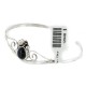 Handmade Certified Authentic Navajo .925 Sterling Silver Natural Black Onyx Native American Bracelet 12948-1