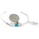 Handmade Certified Authentic Navajo .925 Sterling Silver Natural Turquoise Native American Bracelet 12949-2