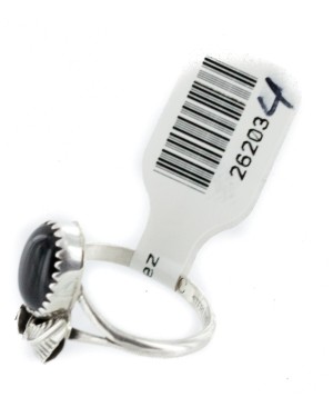 Handmade Certified Authentic Navajo .925 Sterling Silver Black Onyx Native American Ring Size 5 1/4 26203-44