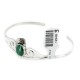 Handmade Certified Authentic Navajo .925 Sterling Silver Natural Malachite Native American Bracelet  12948-3