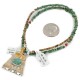 12kt Gold Filled .925 Sterling Silver Handmade Certified Authentic Navajo Natural Turquoise Coral Native American Necklace 740100-90-1570 12kt Gold Filled .925 Sterling Silver Handmade Certified Authentic Navajo Natural Turquoise Coral Native American Necklace 740100-90-1570