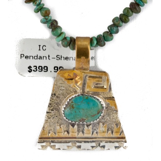 12kt Gold Filled .925 Sterling Silver Handmade Certified Authentic Navajo Natural Turquoise Coral Native American Necklace 740100-90-1570 12kt Gold Filled .925 Sterling Silver Handmade Certified Authentic Navajo Natural Turquoise Coral Native American Necklace 740100-90-1570