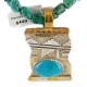 12kt Gold Filled .925 Sterling Silver Handmade Certified Authentic Navajo Turquoise Native American Necklace 740102-86-15781 12kt Gold Filled .925 Sterling Silver Handmade Certified Authentic Navajo Turquoise Native American Necklace 740102-86-15781