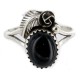 Handmade Certified Authentic Navajo .925 Sterling Silver Black Onyx Native American Ring Size 5 1/2 26203-41