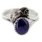 Handmade Certified Authentic Navajo .925 Sterling Silver Natural Amethyst Native American Ring 26203-2