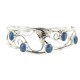 Handmade Certified Authentic Navajo .925 Sterling Silver Natural Lapis Native American Bracelet 12946-3