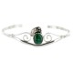 Handmade Certified Authentic Navajo .925 Sterling Silver Natural Malachite Native American Bracelet  12948-3