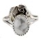 Handmade Navajo .925 Sterling Silver White Howlite Ring Size 8 1/4