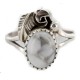 Handmade Certified Authentic Navajo .925 Sterling Silver White Howlite Turquoise Native American Ring Size 6 1/2 26204-21