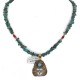Face 12kt Gold Filled and .925 Sterling Silver Buffalo Handmade Certified Authentic Navajo Turquoise Coral Native American Necklace 24328-3-15979-2