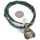 Face 12kt Gold Filled and .925 Sterling Silver Buffalo Handmade Certified Authentic Navajo Turquoise Coral Native American Necklace 24328-3-15979-2