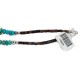 .925 Sterling Silver Certified Authentic Navajo Natural Turquoise Native American Necklace 1579-14869