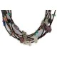 Carved Animal Large 5 Strand Navajo .925 Sterling Silver Natural Turquoise Multicolor Stones Native American Necklace 25297 Carved Animal Large 5 Strand Navajo .925 Sterling Silver Natural Turquoise Multicolor Stones Native American Necklace 25297