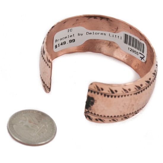Hammered Handmade Navajo Certified Authentic Pure Copper Native American Bracelet 12955-7