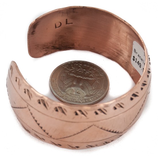 Mountain Handmade Navajo Certified Authentic Pure Copper Native American Bracelet 12955-5