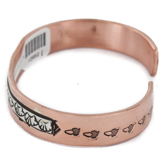 Bear Navajo .925 Sterling Silver Handmade Certified Authentic Pure Copper Native American Bracelet 12952-11