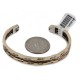 Handmade Feather Navajo Certified Authentic Pure Copper and Brass Native American Bracelet 12958-4